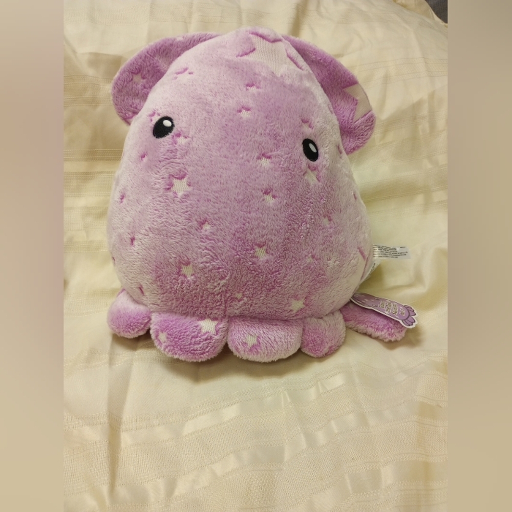 NWT ICHI Large Glow In The Dark Purple Squid 15"